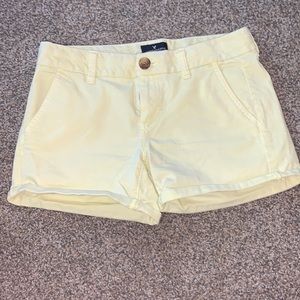 Yellow American Eagle shorts, size 2